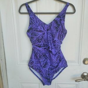 Speedo Swim - Speedo Geometric Abstract Purple Swimsuit Speedo Swim - Speedo Geometric Abstract Purple Swimsuit